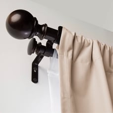 Set of 2 double curtain rods - bronze