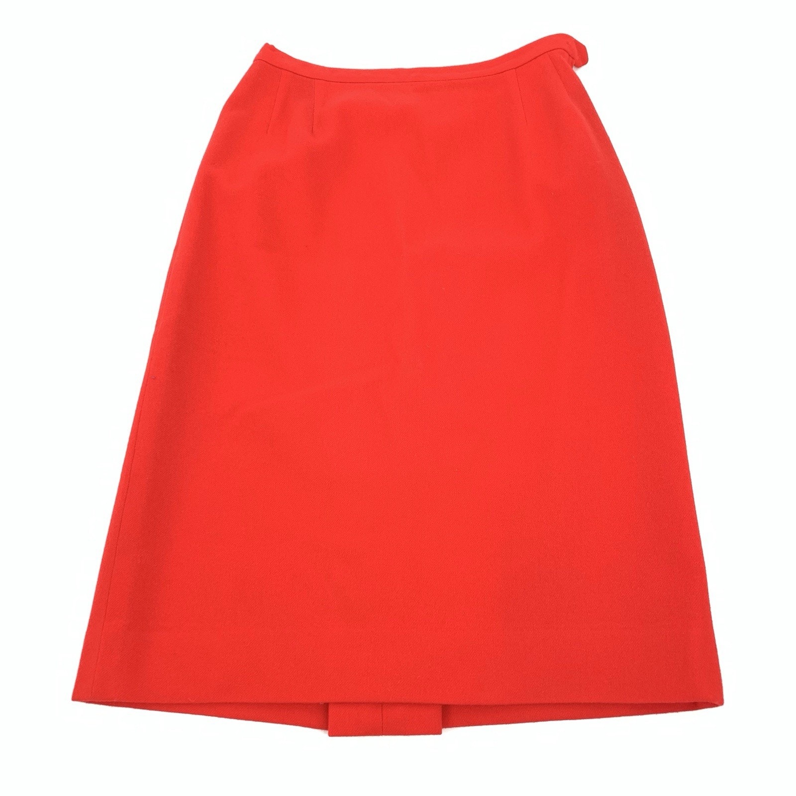 Vintage 1960s Garland Downy Spun A Line Skirt Size Small Womens Solid Bright Red