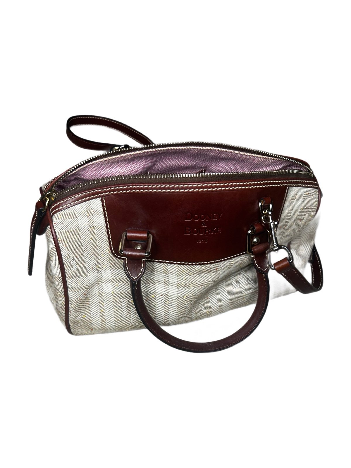 Dooney & Bourke Bag Medium Domed Tassel Satchel Brown NWT