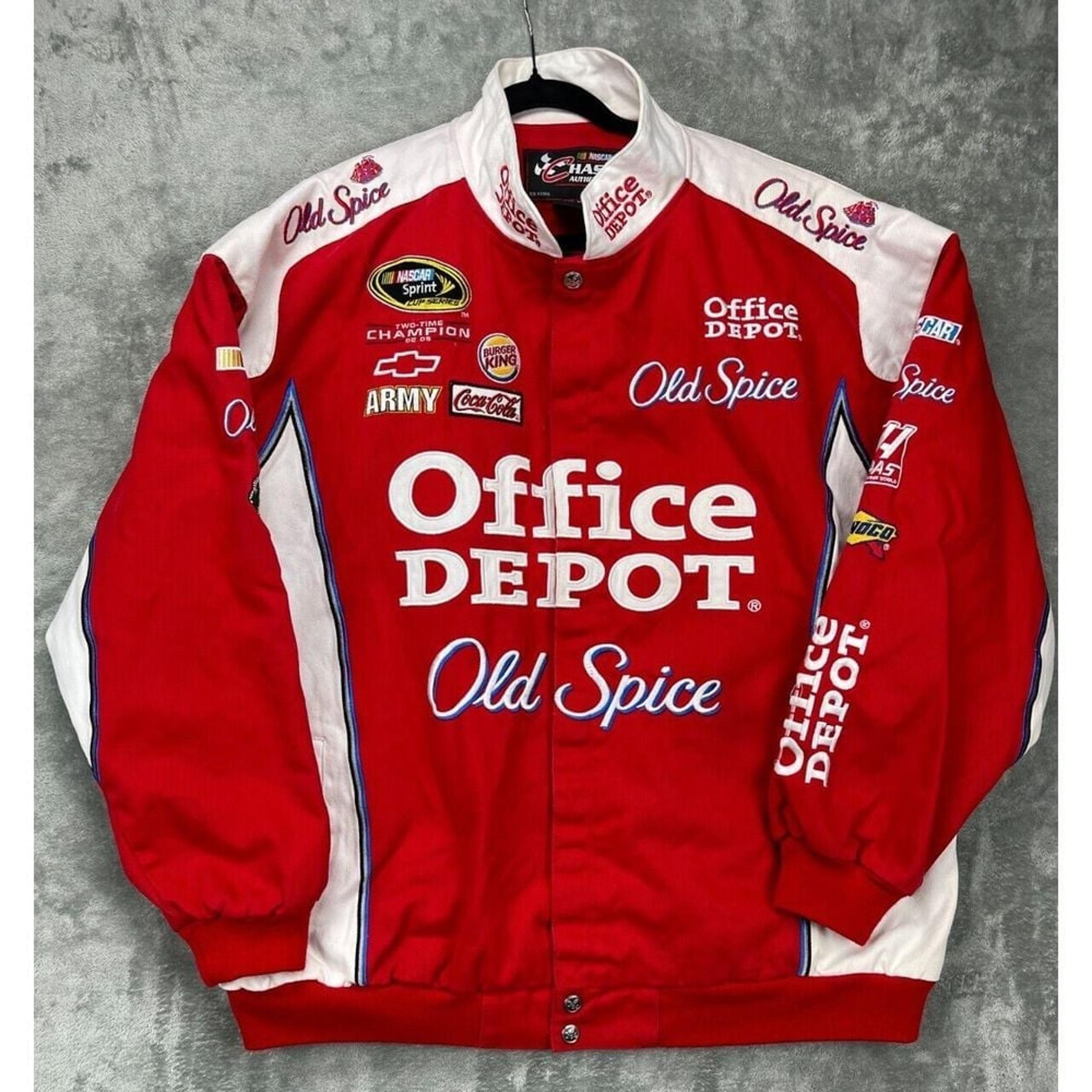 Chase Authentics Men's Old Spice Office Depot Nascar Jacket Tony Stewart #14 3XL