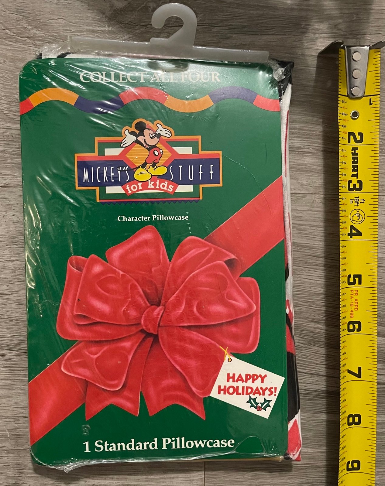 VINTAGE Disney Mickey Mouse Christmas Pillow Case Mickey's Stuff for kids