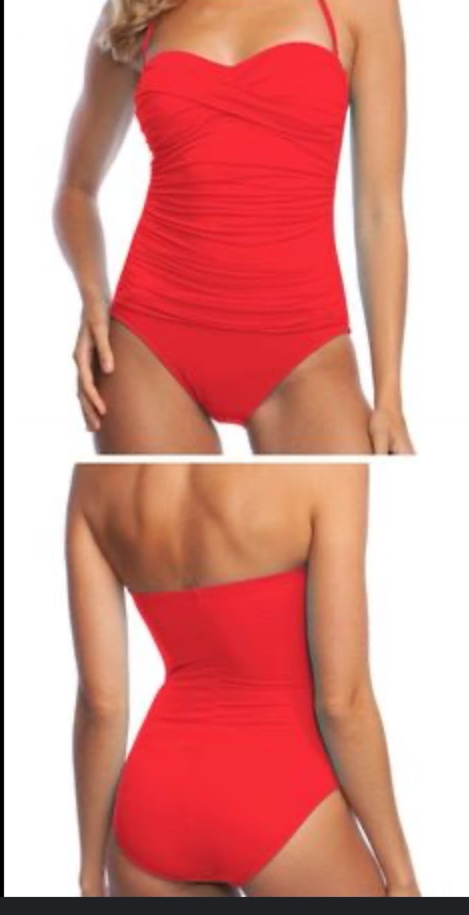 Moontide red fuchsia one piece swimsuit