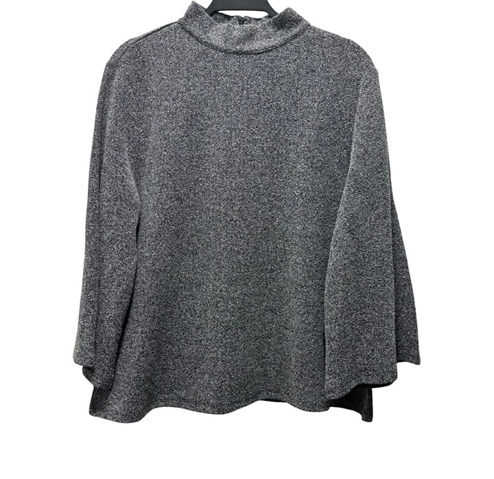 Ann Taylor Womens Black And White Knit Top Bell Sleeve Size XXL