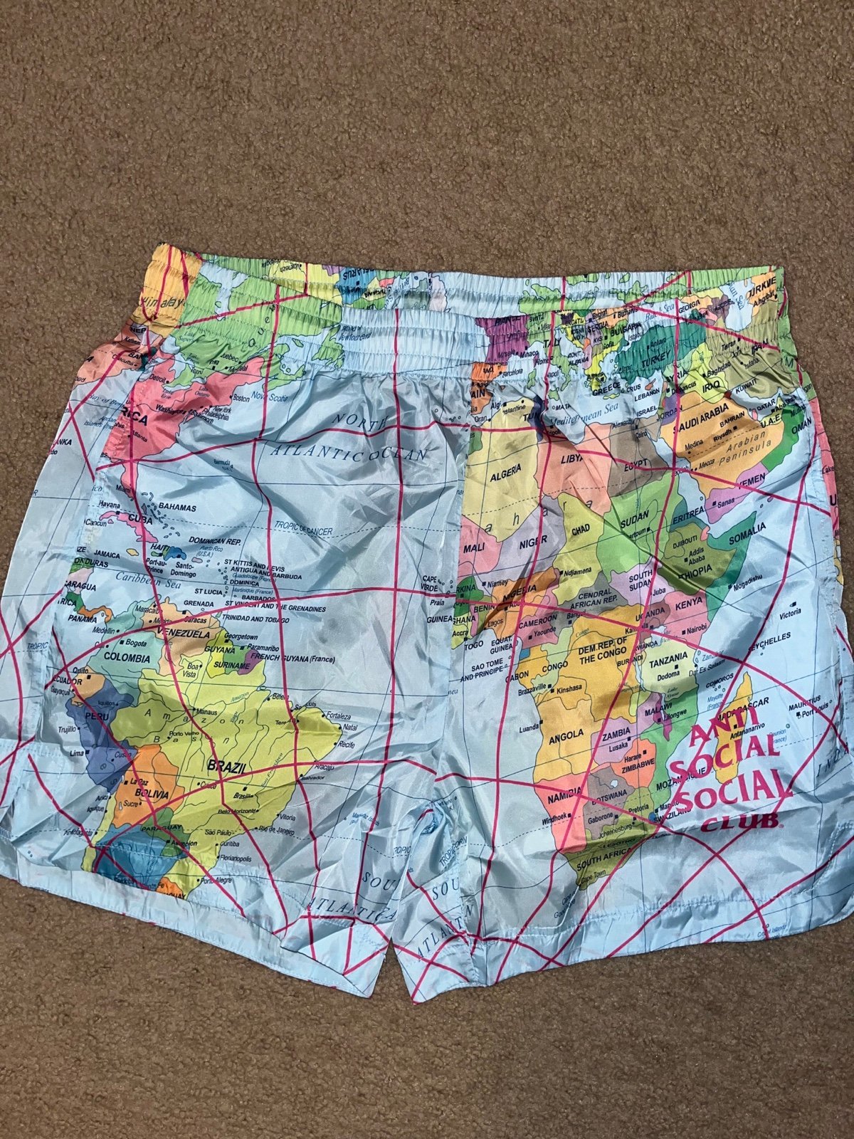 Anti social club current location shorts