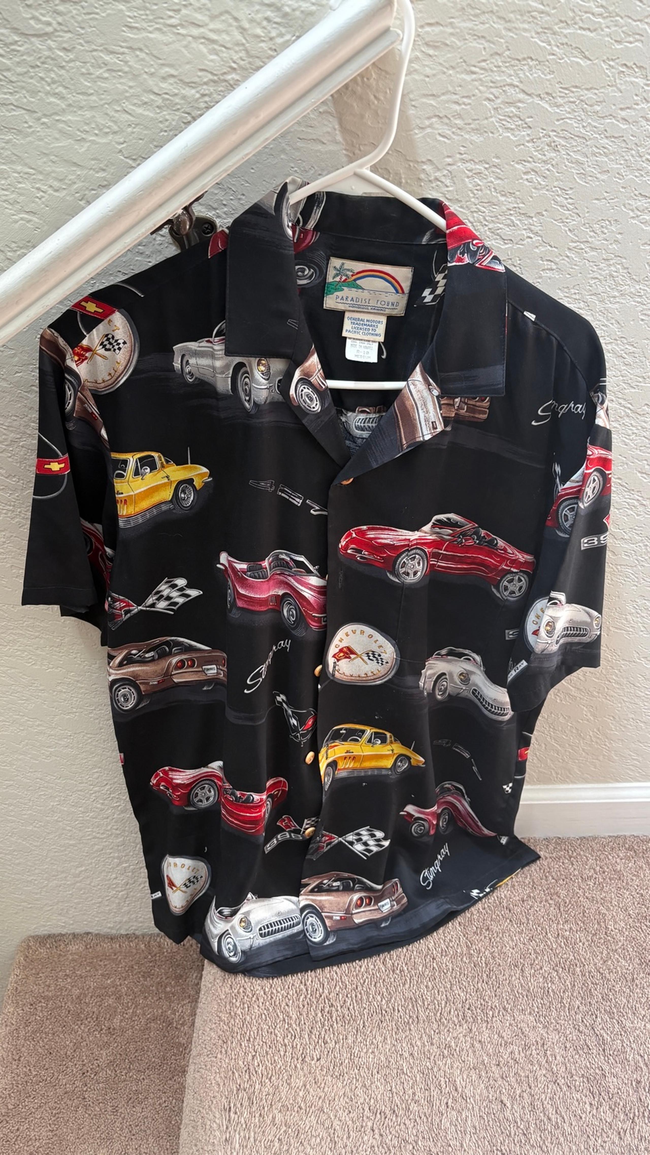 Corvette themed shirt for men.