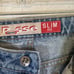 Posse Jeans Vtg 90s Streetwear Womens Distressed Hand Painted Denim Jean Shorts