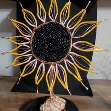 Handmade Copper wire Sunflower