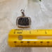 Designer KN Sterling Silver Diamond Family Scene Pendant.