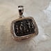 Designer KN Sterling Silver Diamond Family Scene Pendant.