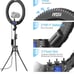 19 Ring Light w/ holder, stand, remote control, carrying case & 4 color filters