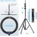 19 Ring Light w/ holder, stand, remote control, carrying case & 4 color filters