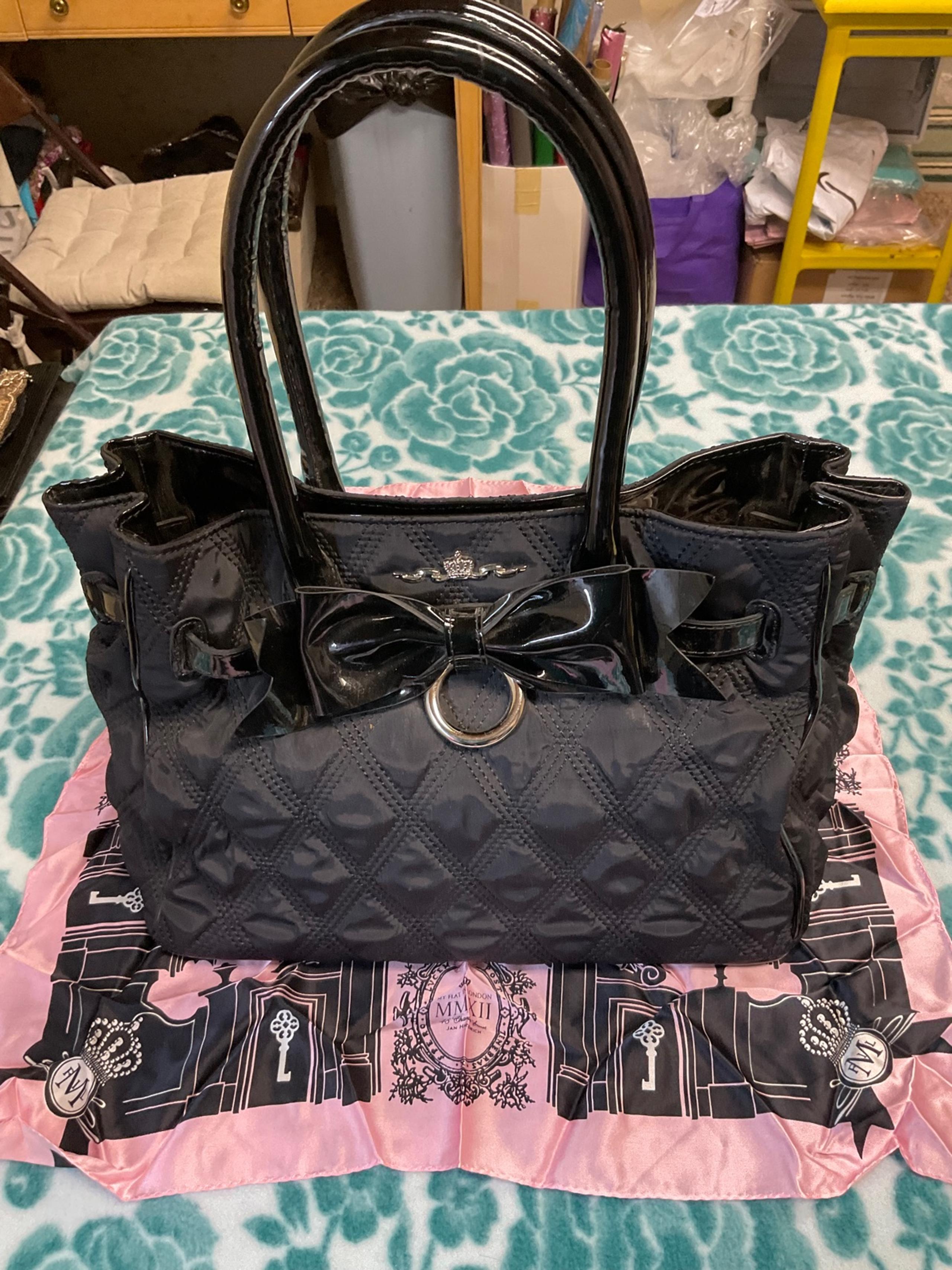 My Flat In London (MFIL) Creed Black Leather Handbag!  Rare! ❤️❤️