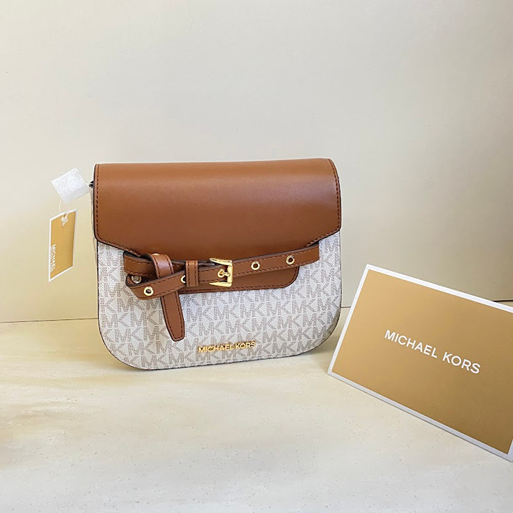 Michael Kors Emilia Small Saddle Flap Crossbody