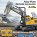 2.4Ghz Remote Control Excavator 2 Batteries Toy Metal Shovel,11 Channel RC