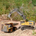 2.4Ghz Remote Control Excavator 2 Batteries Toy Metal Shovel,11 Channel RC