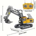 2.4Ghz Remote Control Excavator 2 Batteries Toy Metal Shovel,11 Channel RC