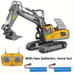 2.4Ghz Remote Control Excavator 2 Batteries Toy Metal Shovel,11 Channel RC