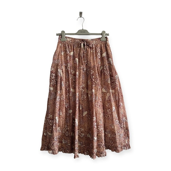 ULLA JOHNSON Raquel Skirt in Sandalwood, Size 6,
