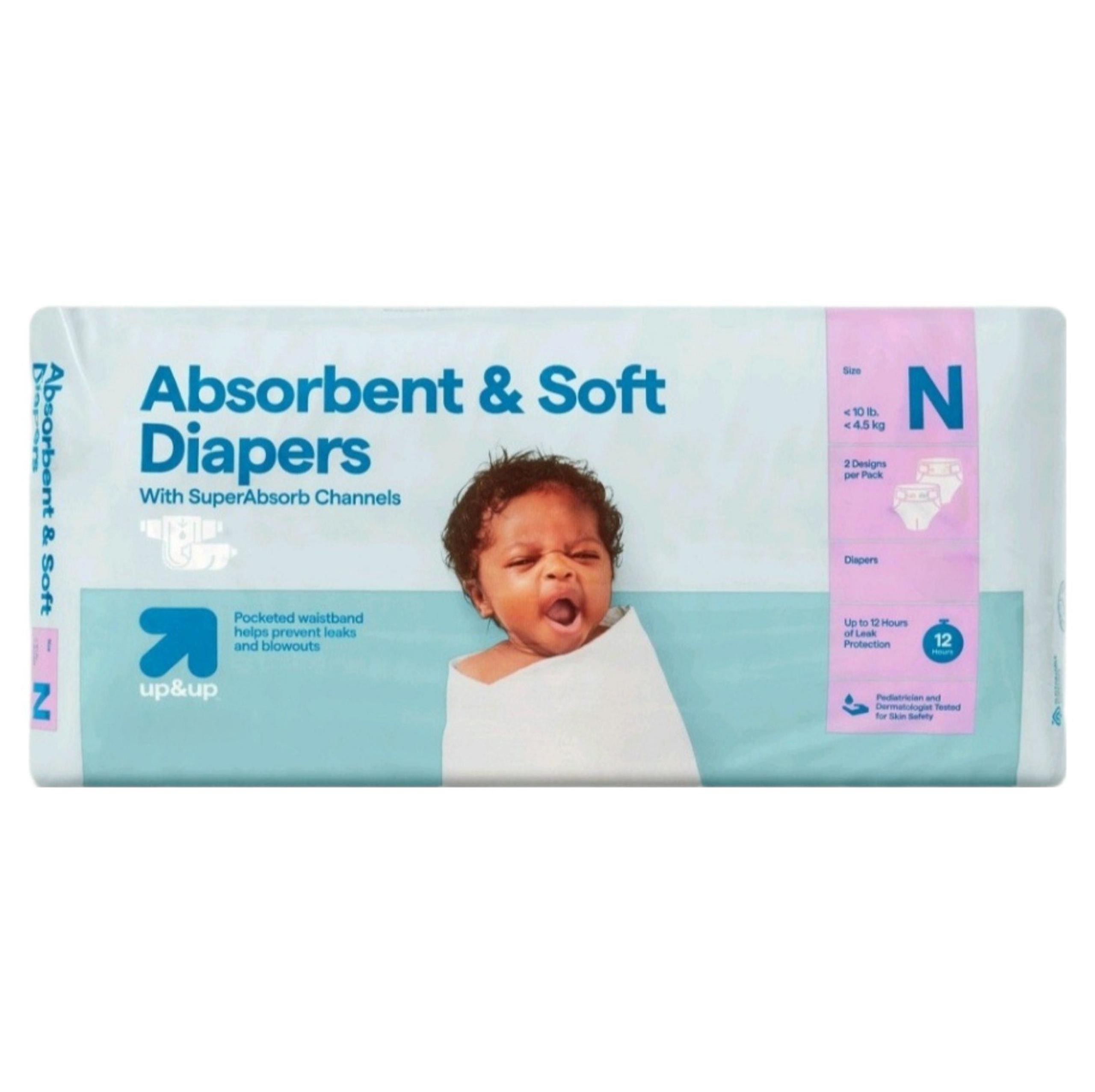 NEW - up&up DISPOSABLE DIAPERS - Newborn - 100 ct.