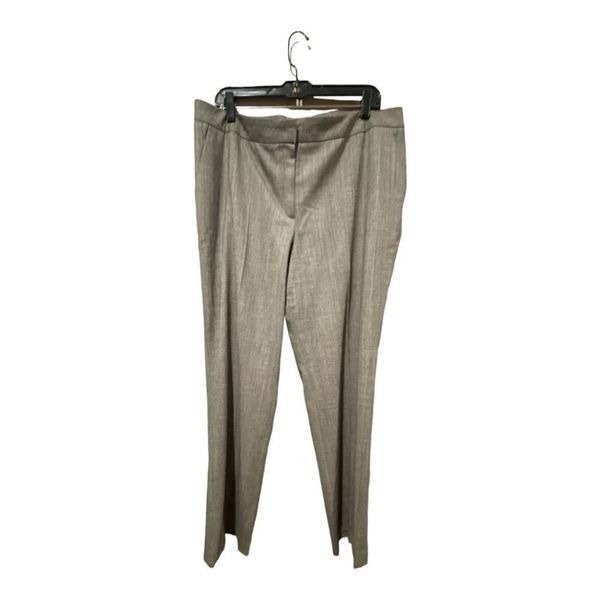 Escada Twyla Womens Trousers Dress Pants Straight Leg Gray 16 (EU 46)