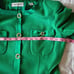 Albert Nipon Vintage 80's women's green skirt suit set size 6