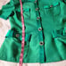 Albert Nipon Vintage 80's women's green skirt suit set size 6
