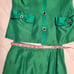 Albert Nipon Vintage 80's women's green skirt suit set size 6