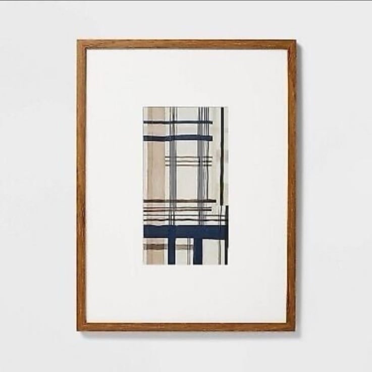 Studio McGee 18x24 Stripe Color Block Abstract Framed Wall Art