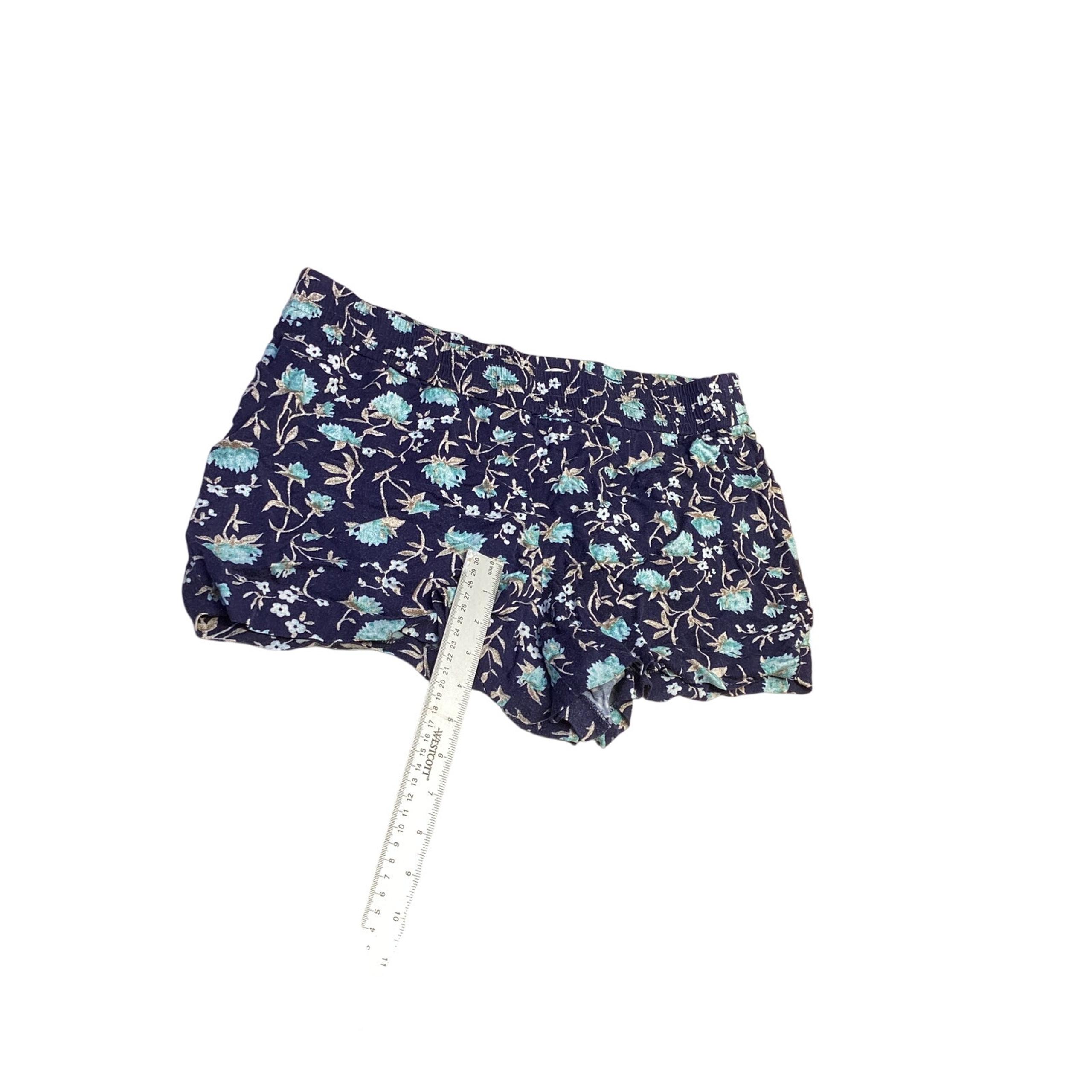 Loft Women's Floral Flat Front Cotton Blend Casual Chino Shorts