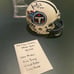 Tennessee titans signed mini helmet (4 autographs)
