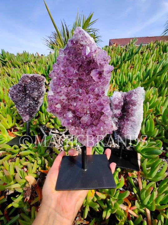 A+ Grade Amethyst Clusters on Stand, Amethyst Cathedral, Amethyst Druzy, Amethys
