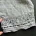 LA Blend Wide Leg Linen Pull On Lagenlook Boho Pants Beaded Sequin Hems Size M