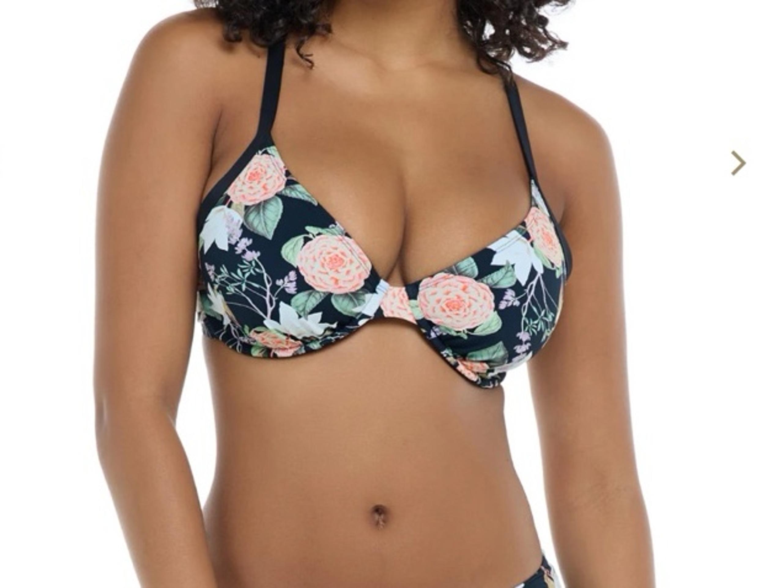 NWT Skye Black Bikini Top Bra Sized 34DDD 34F 36DD Hilary DD Cup $58 NWT