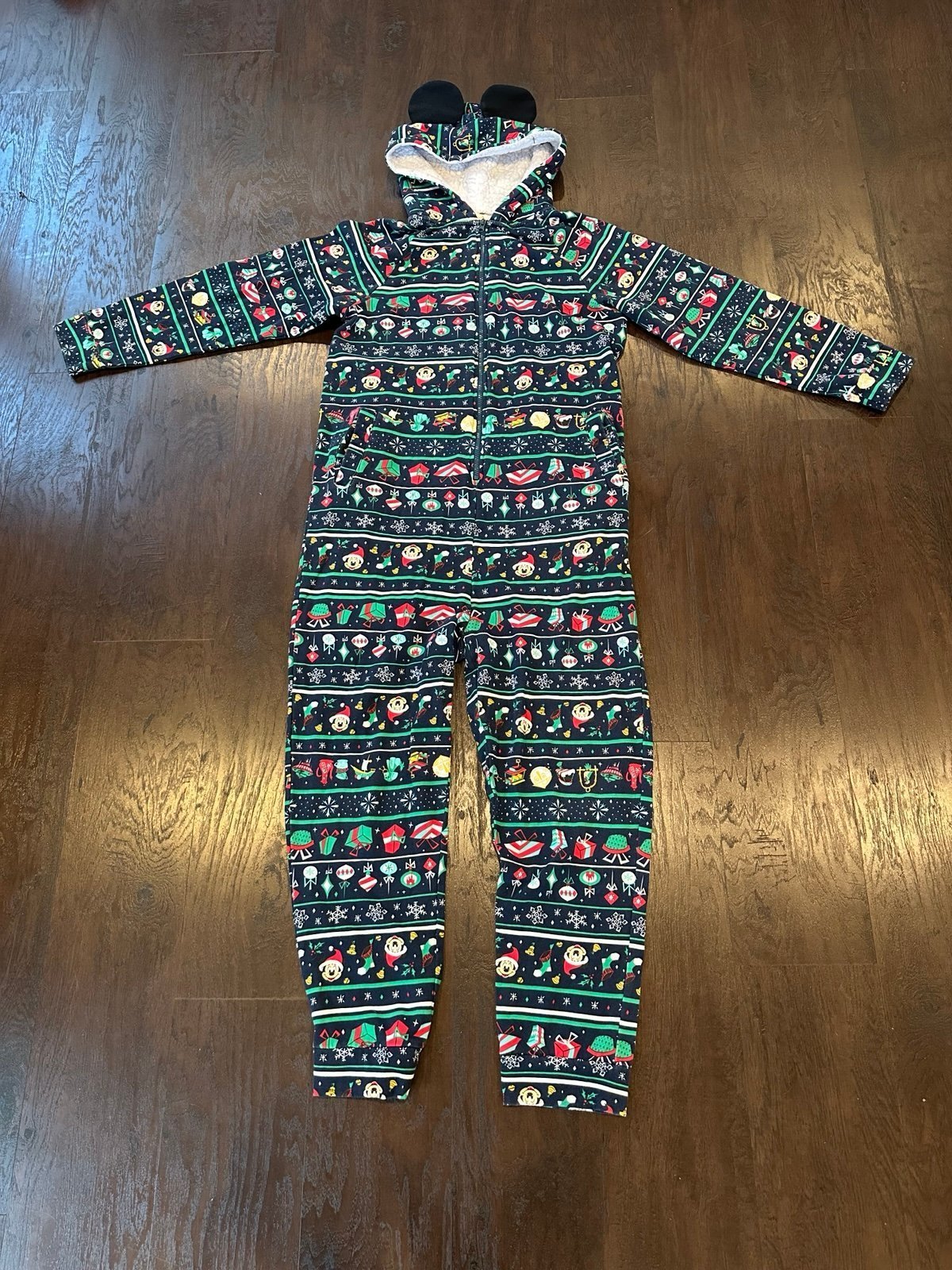 Disney Parks 2020 Adult S Mickey Christmas Bodysuit Holiday One Piece Pajamas
