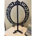 Black cast iron oval frame art easel picture frame