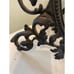 Black cast iron oval frame art easel picture frame