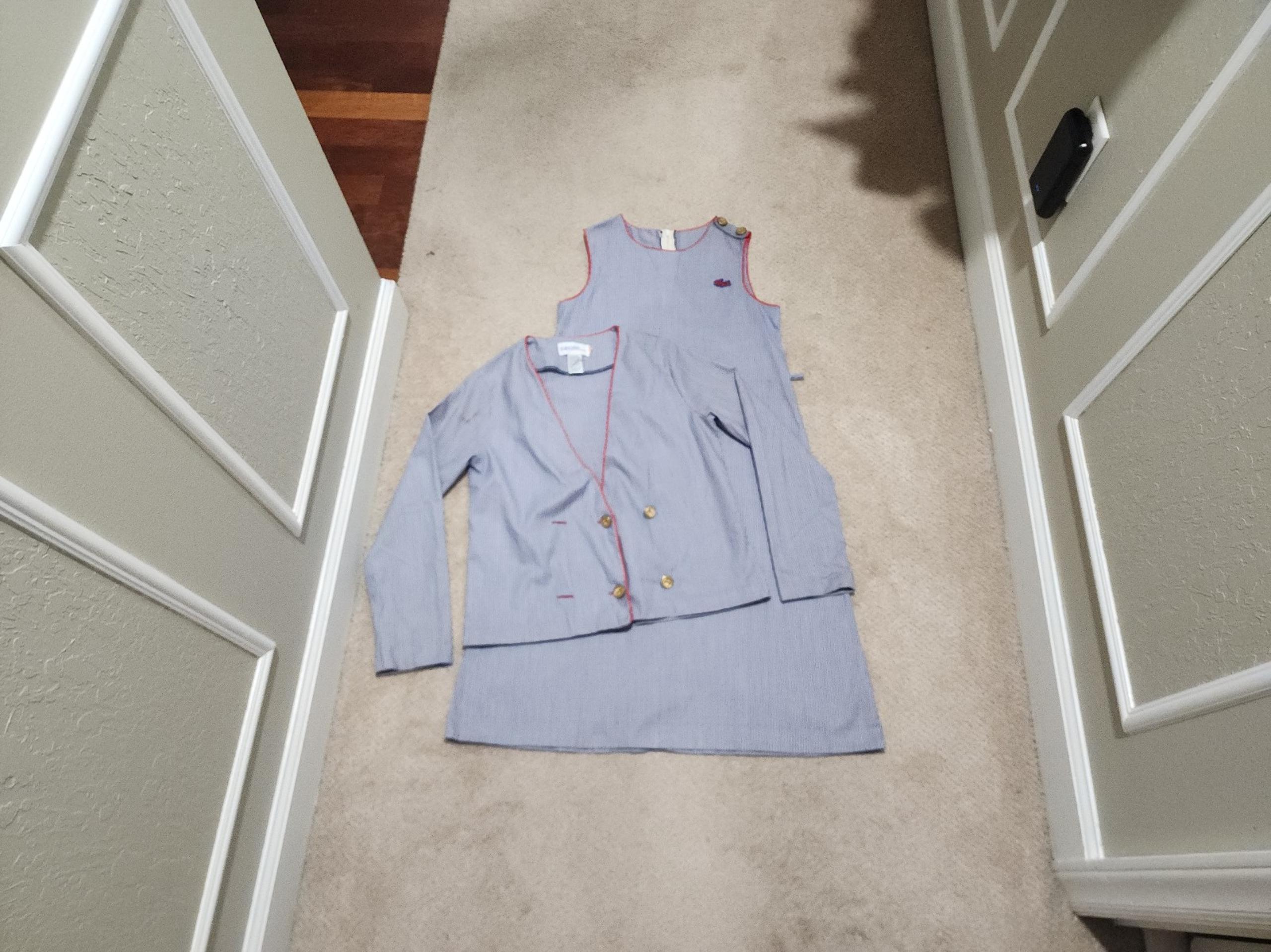 Izod For Girls Vintage Stripped Dress & Jacket Set Size 10