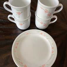 Vintage Corning plate and cup set