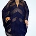Chaser Lightweight Lace Kimono Wrap Shawl Cardigan Navy Blue Sz Medium/Large VGC