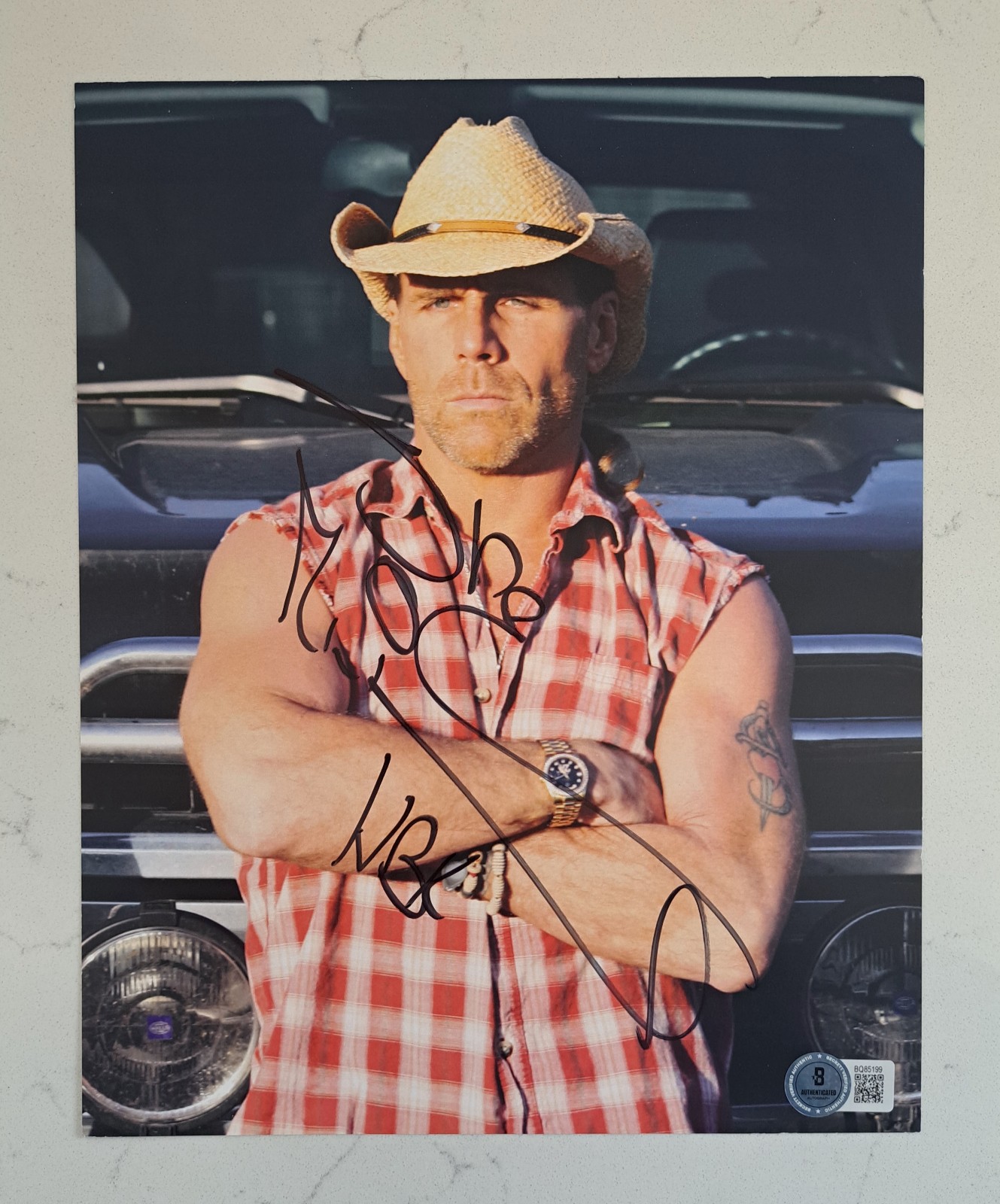 Vintage 90s WWF/WWE *SHAWN MICHAELS* Signed Rare 8x10 Inscribed HBK Beckett BAS