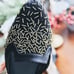 Oscar De La Renta Calista Embellished Satin Slipper Size 8 Black