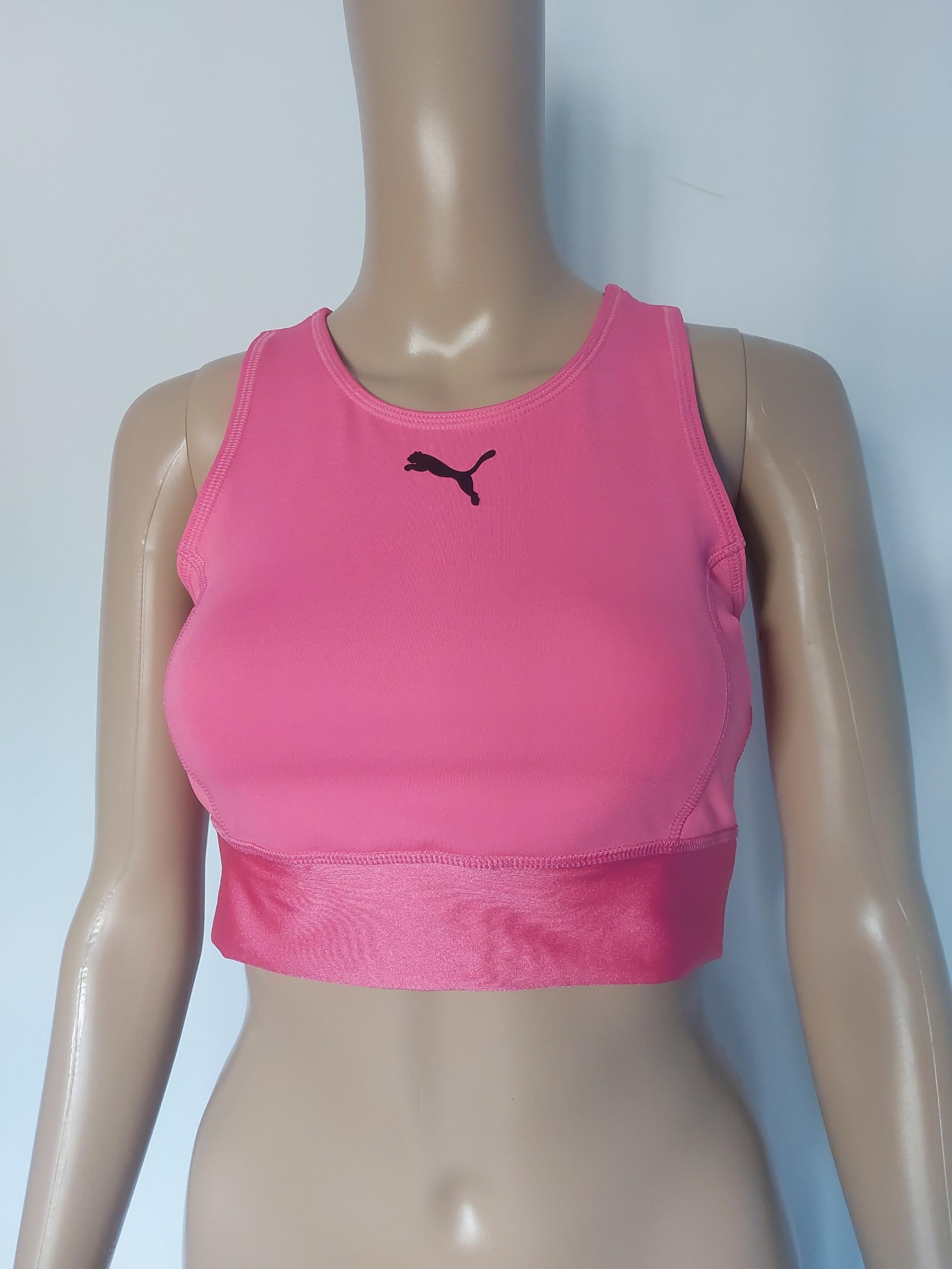 PUMA Crop Top Women's Sleeveless Sport Cropped Pink Size S