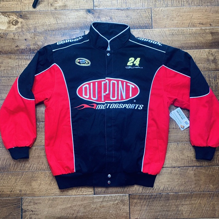 Jeff Gordon Twill Nascar Jacket NEW #24 WINNERS CIRCLE Dupont Mens Size L Large
