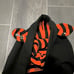 Skelanimals Diego Black & Orange Split Stripe Girls Oversized Hoodie