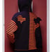 Skelanimals Diego Black & Orange Split Stripe Girls Oversized Hoodie