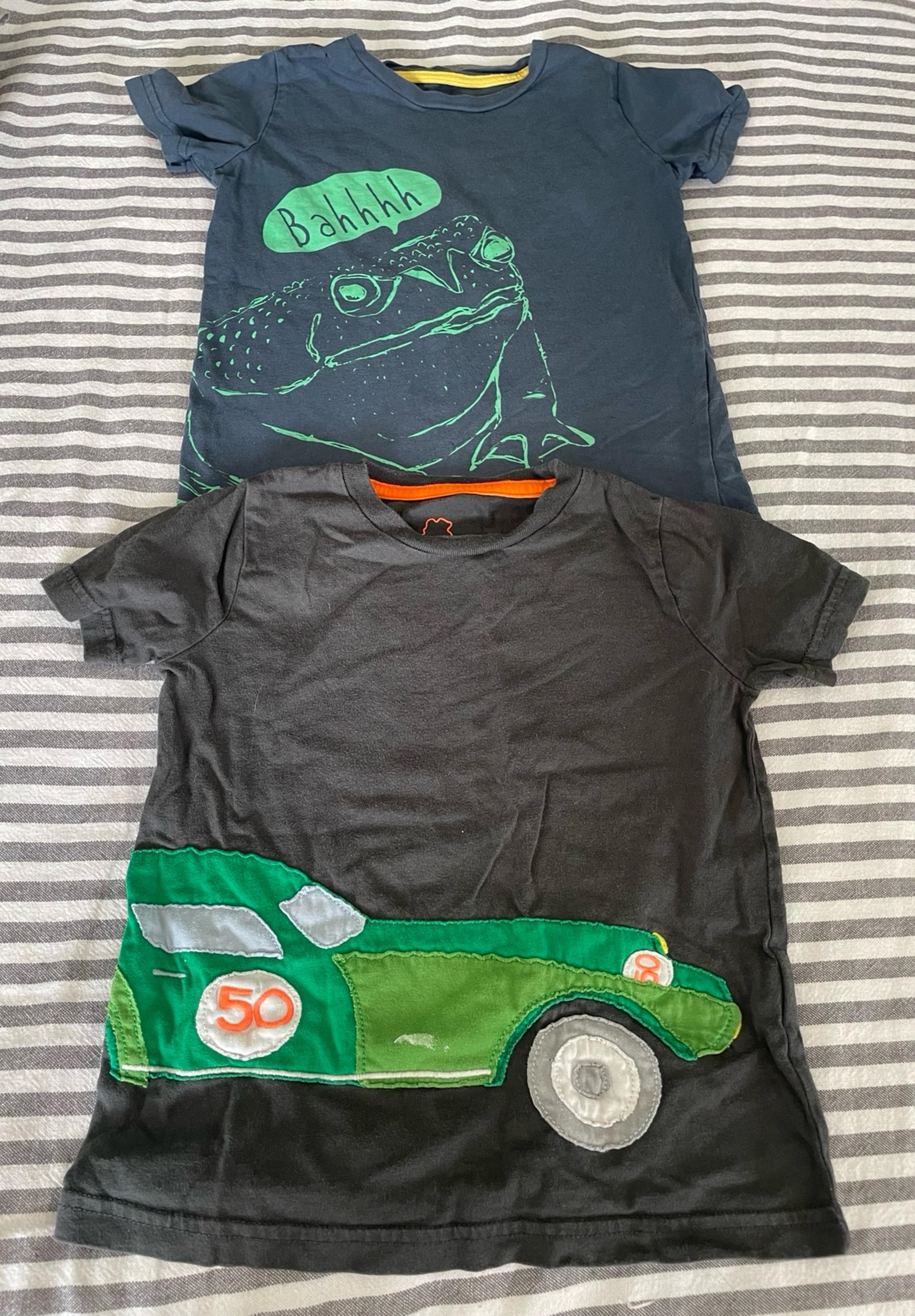 Mini Boden Boy Size 4-5 Shirts Frog and Car