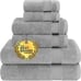 6 Piece Towel Set, 100% Turkish Cotton Soft Absorbent Towels for Bathroom