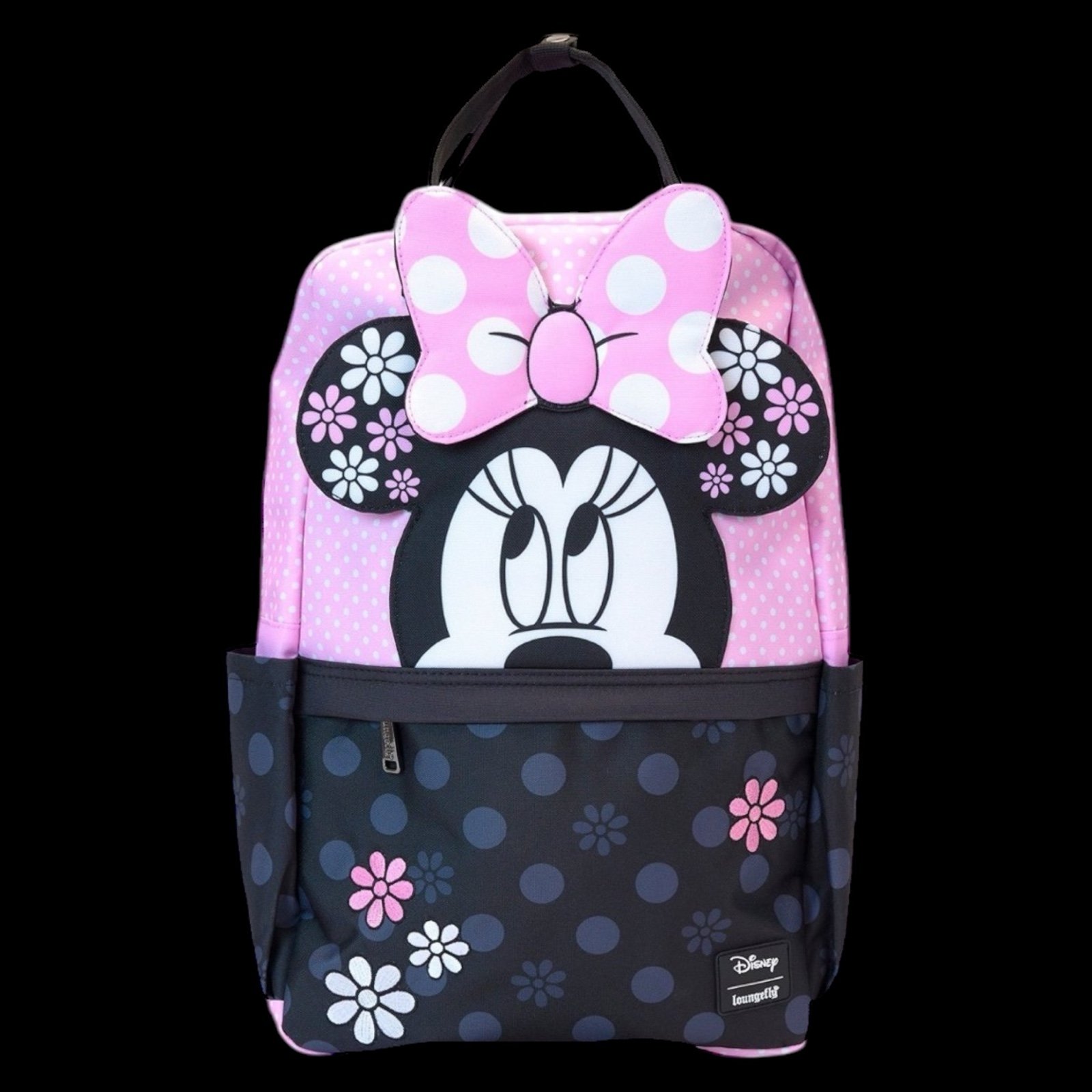 Loungefly Disney Minnie Rock the Dots Floral Full-Size Nylon Backpack