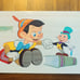 Set Of 8 Walt Disney Placemats 1960 Vint