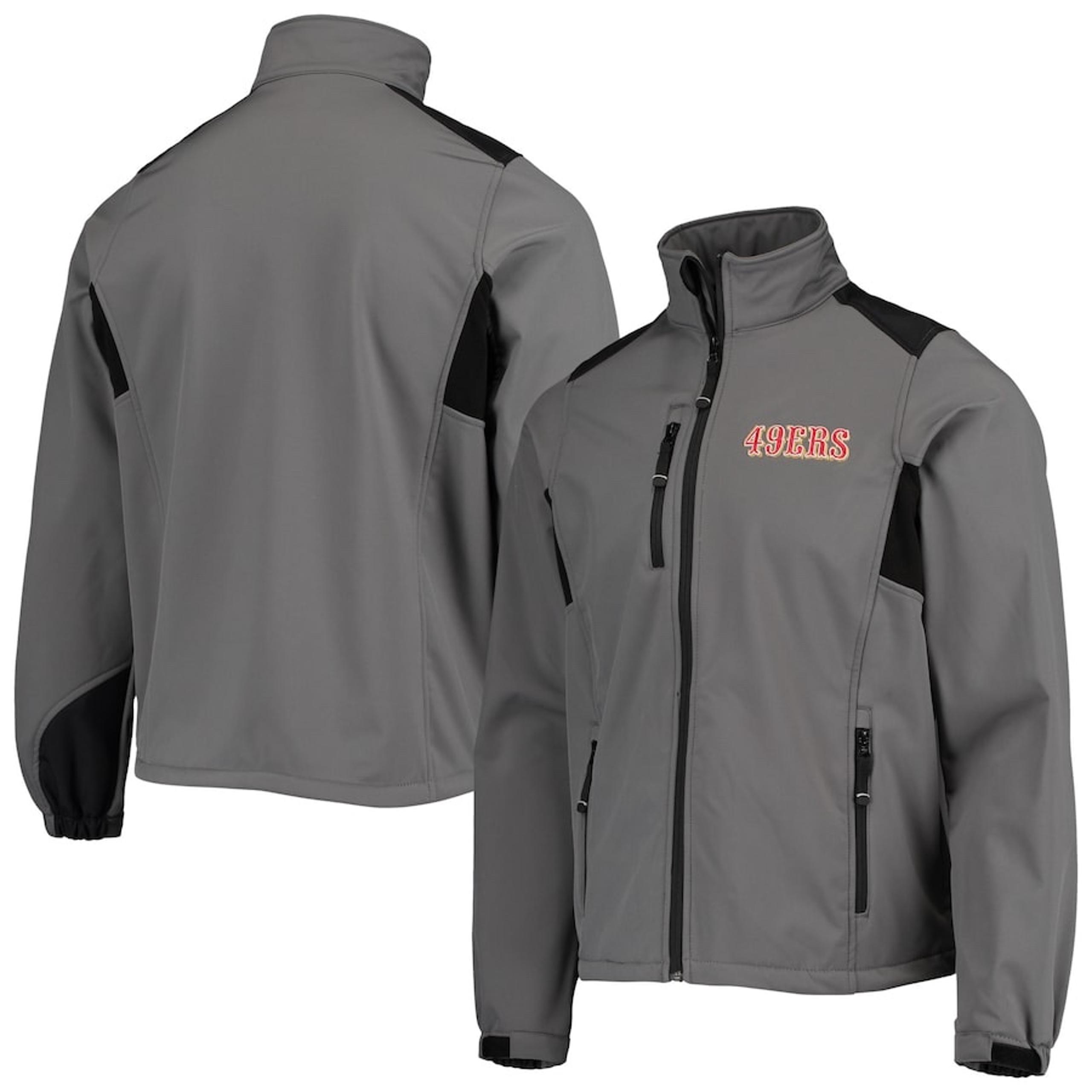 Men's San Francisco 49ers Dunbrooke Charcoal Softshell Fleece Full-Zip Jacket